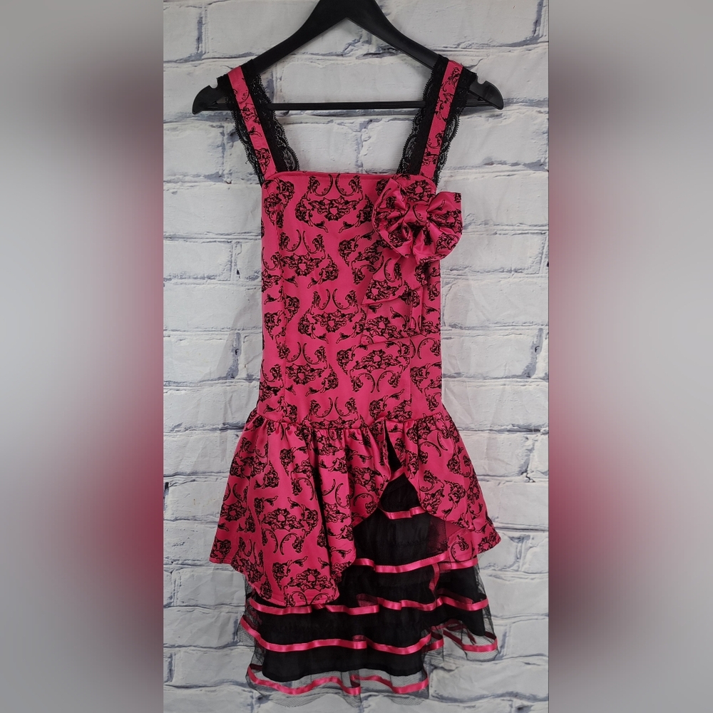 Mercy Vintage Dress Y2K Gothic Black Victorian Punk Party Midi Size Small